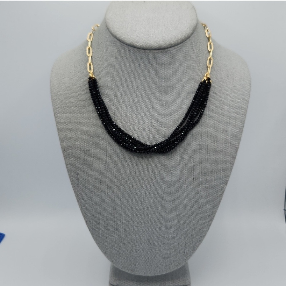 Ann Taylor Black and Gold Necklace Collection - Picture 2 of 5
